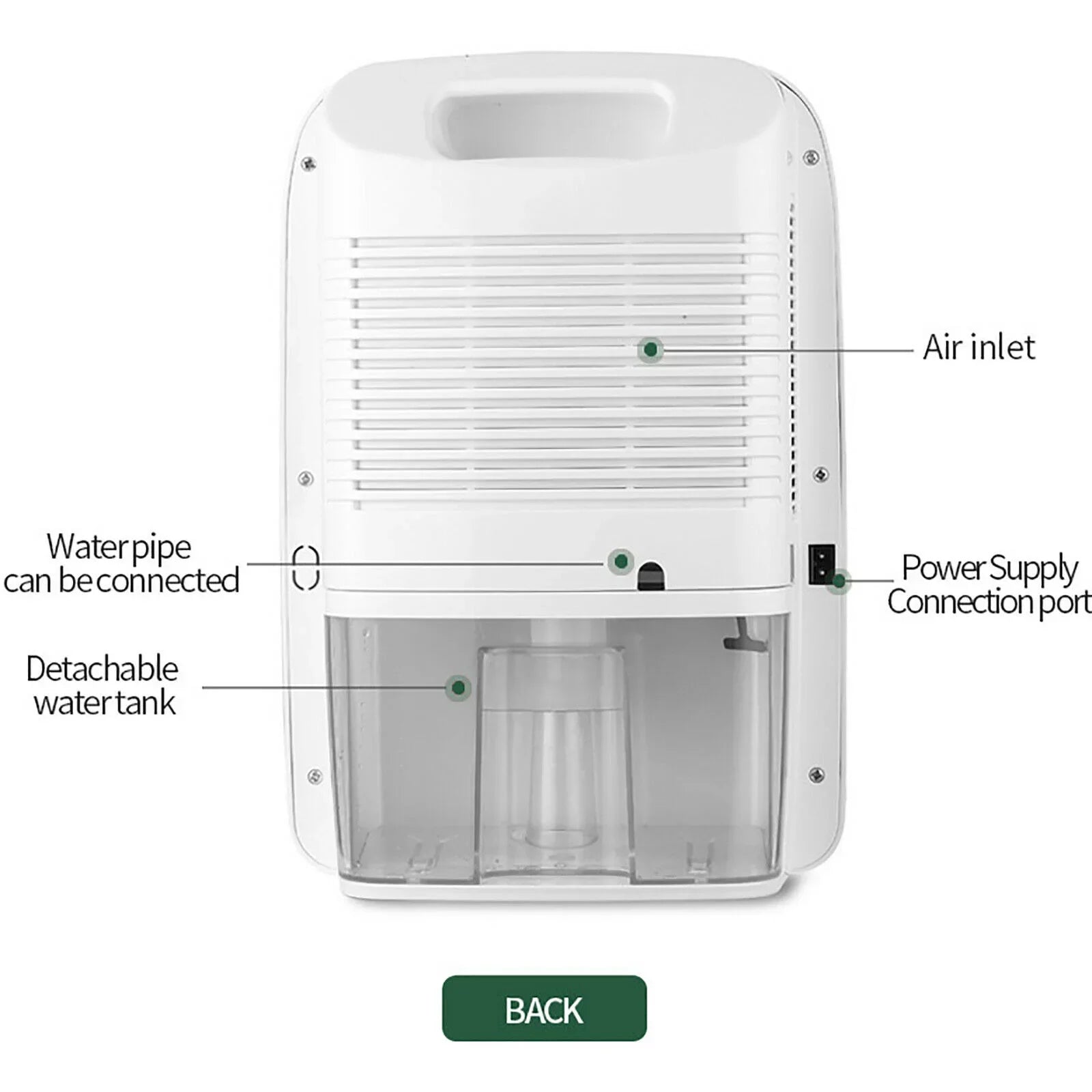 Portable Home Dehumidifier Damp Moisture Absorber Wet Air Dryer /Remote
