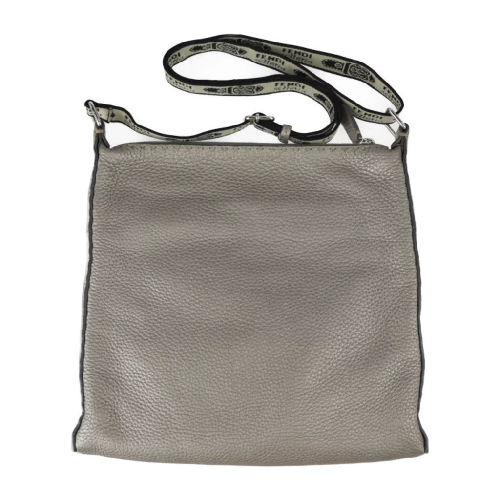 Pre-Owned  Fendi Selleria Shoulder Bag 8BT109 Leather Bronze Silver Metal Fittings Diagonal Hanging (Good)