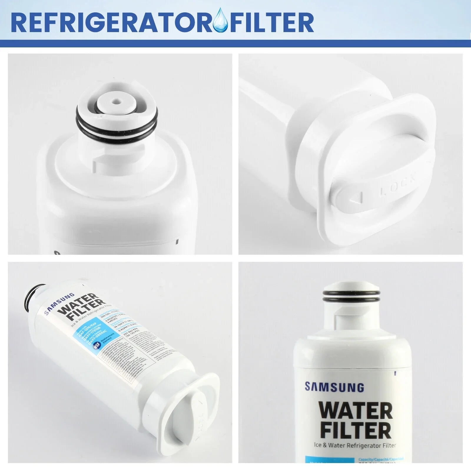 4  -17376B Compatible with -/, -, -08006C Refrigerator Water Filter