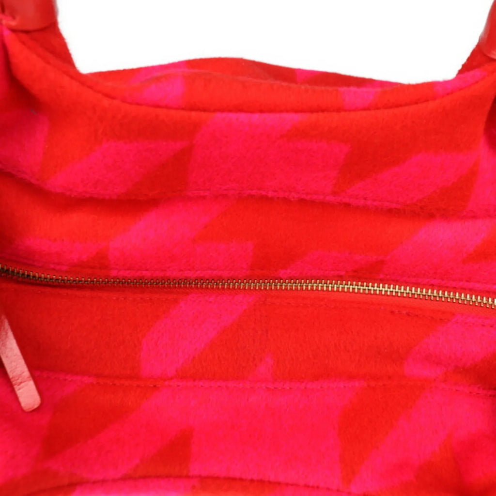 Pre-Owned Kate Spade spade handbag felt leather red pink tote bag (Good)
