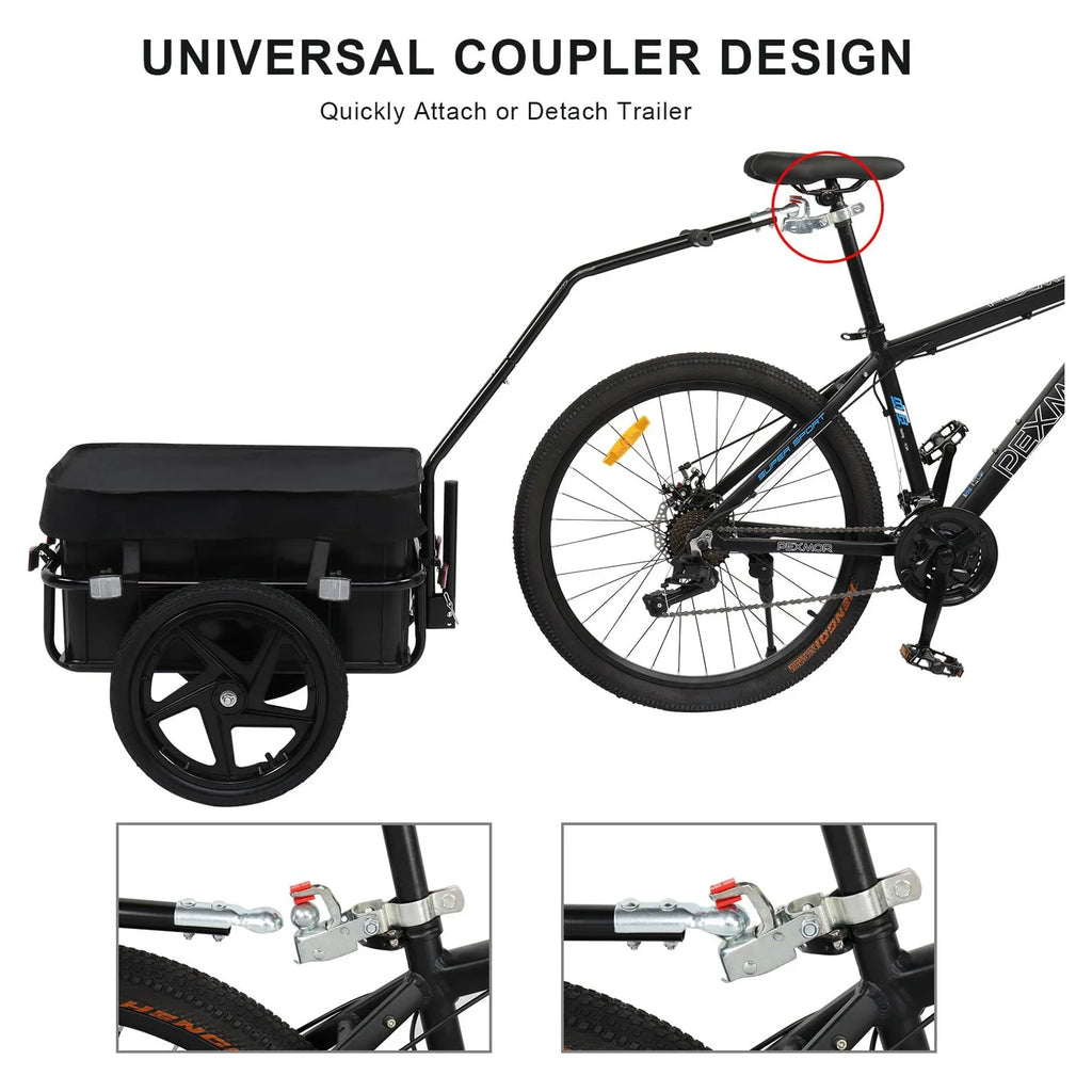Bike Cargo Trailer, Bicycle Wagon Trailer /Universal Coupler & Waterproof Cover
