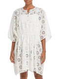 Shoshanna Women's Daisy Mini Caftan Swim Cover-Up (, White)