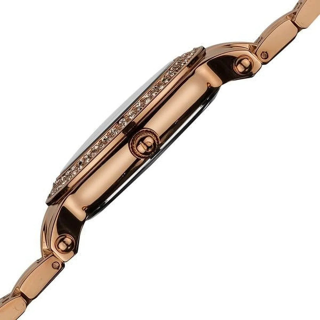 Women's Diamond Mother of Pearl Dial Stainless Steel Rose-Tone Bracelet Watch