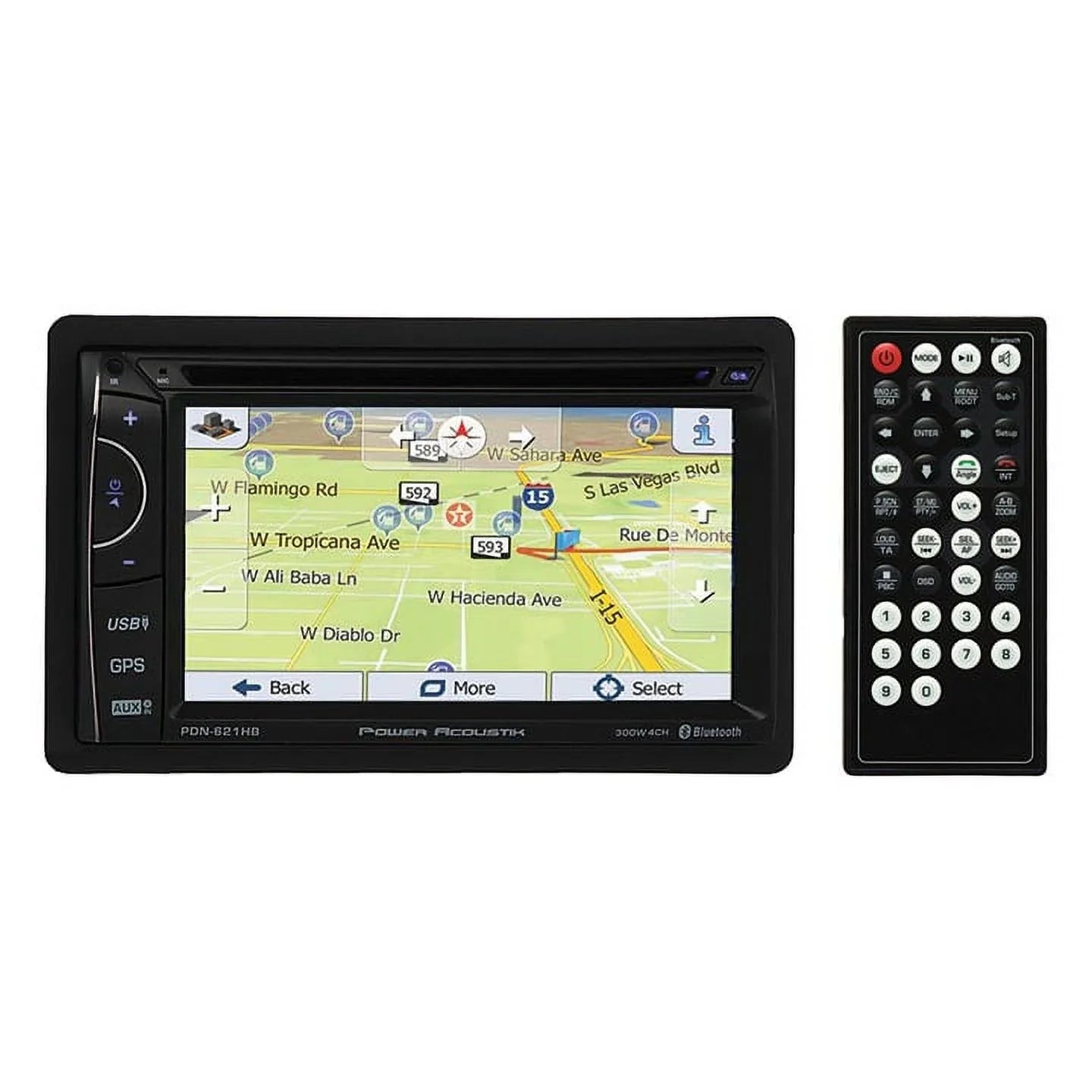 Power Acoustik -621HB 6.2" Incite Double- In-Dash  Navigation  Touchscreen  Receiver with Bluetooth and  Mobilelink