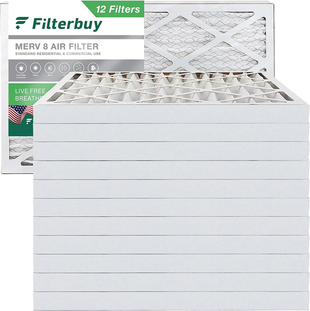 Filterbuy 8x24x2  8 Pleated   Furnace Air Filters (12-Pack)