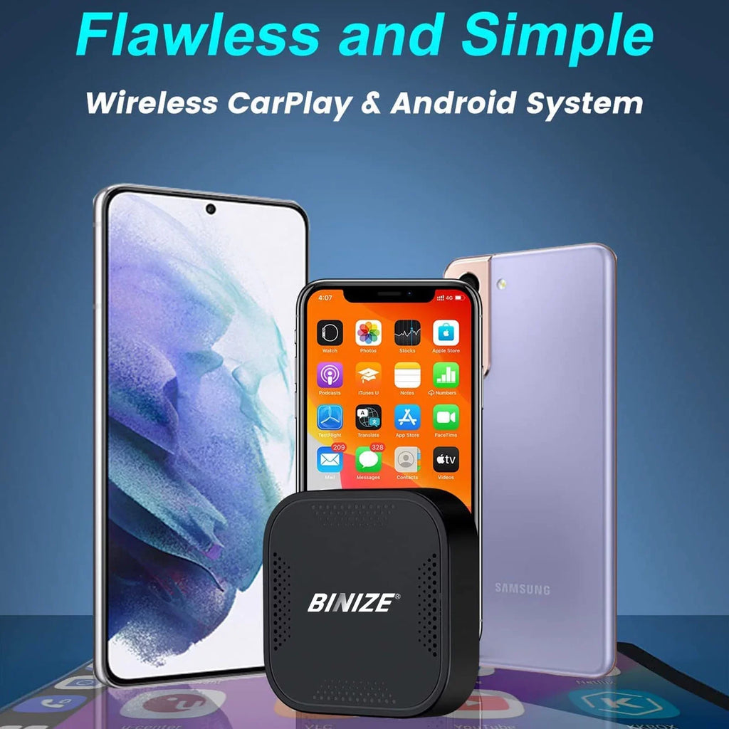 ai Box Android Auto Wireless 4G Cellular,4+64G,8Core, Only Fit for Cars with /Factory Wired CarPlay,Wireless CarPlay&Android System,Built-in Navigation,Support YouTube Netflix,etc