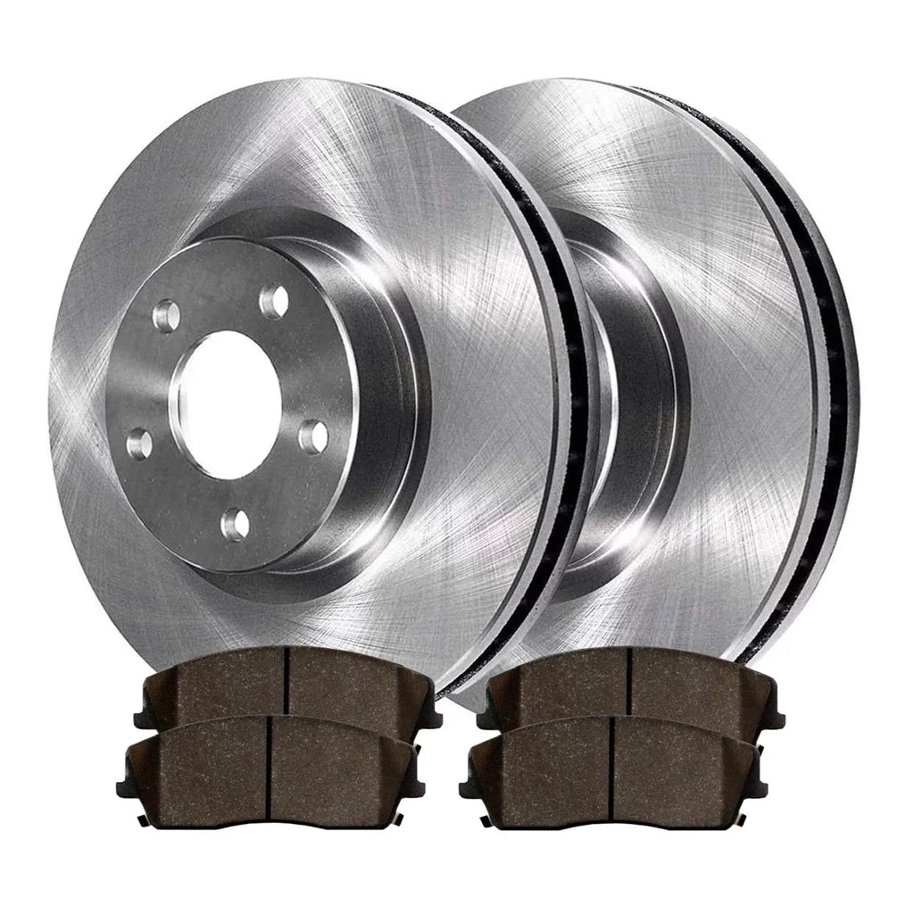 AutoShack Front Brake Rotors and Performance Ceramic Pads Kit Driver and Passenger Side Replacement for 2005-2008 Dodge Magnum 2006-2013 Charger 2009-2013 Challenger 2005-2013 Chrysler 300