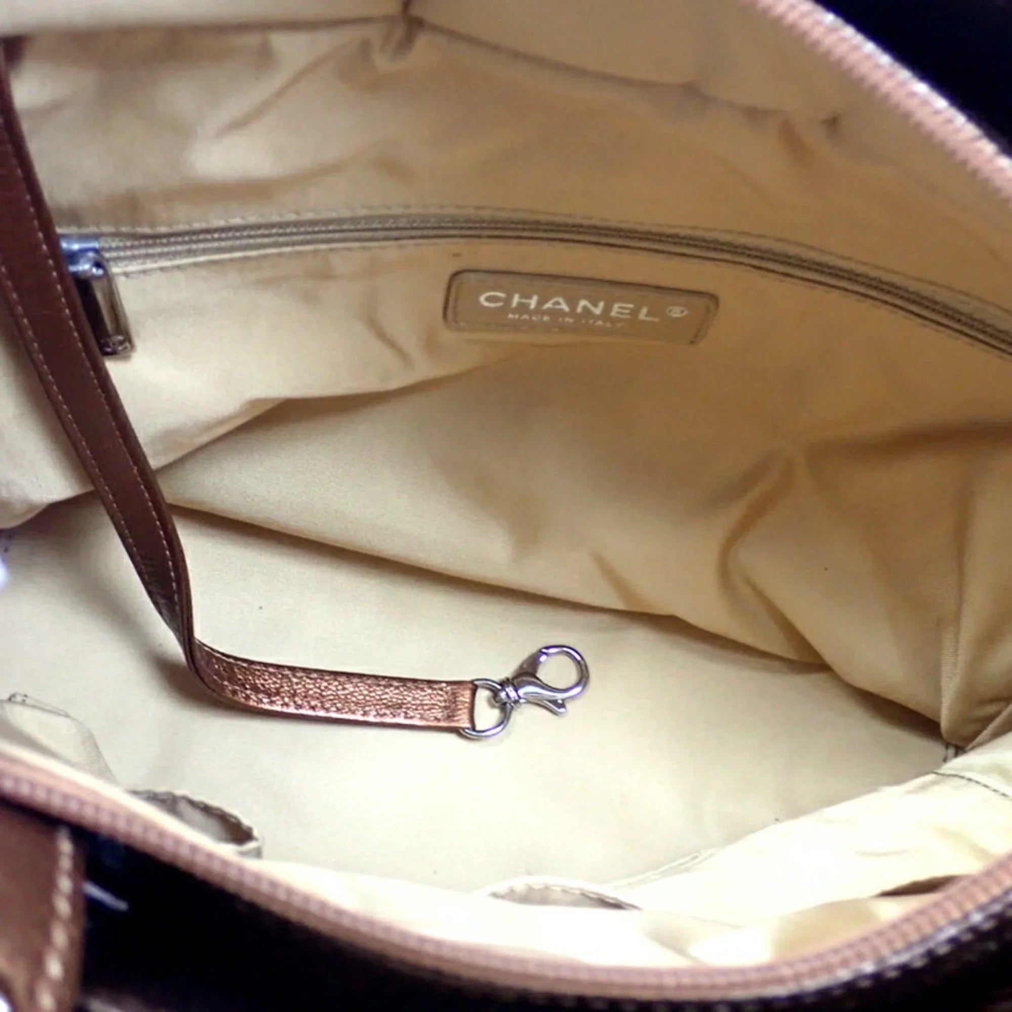 Pre-Owned  Chanel Paris Biarritz coated canvas hand tote bag (Fair)