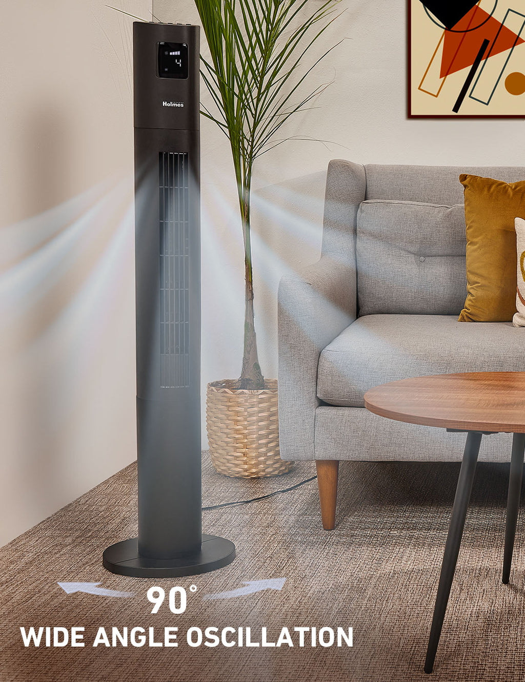 Holmes 45" Digital Stack ”n” Connect Tower Fan With Clearread Display