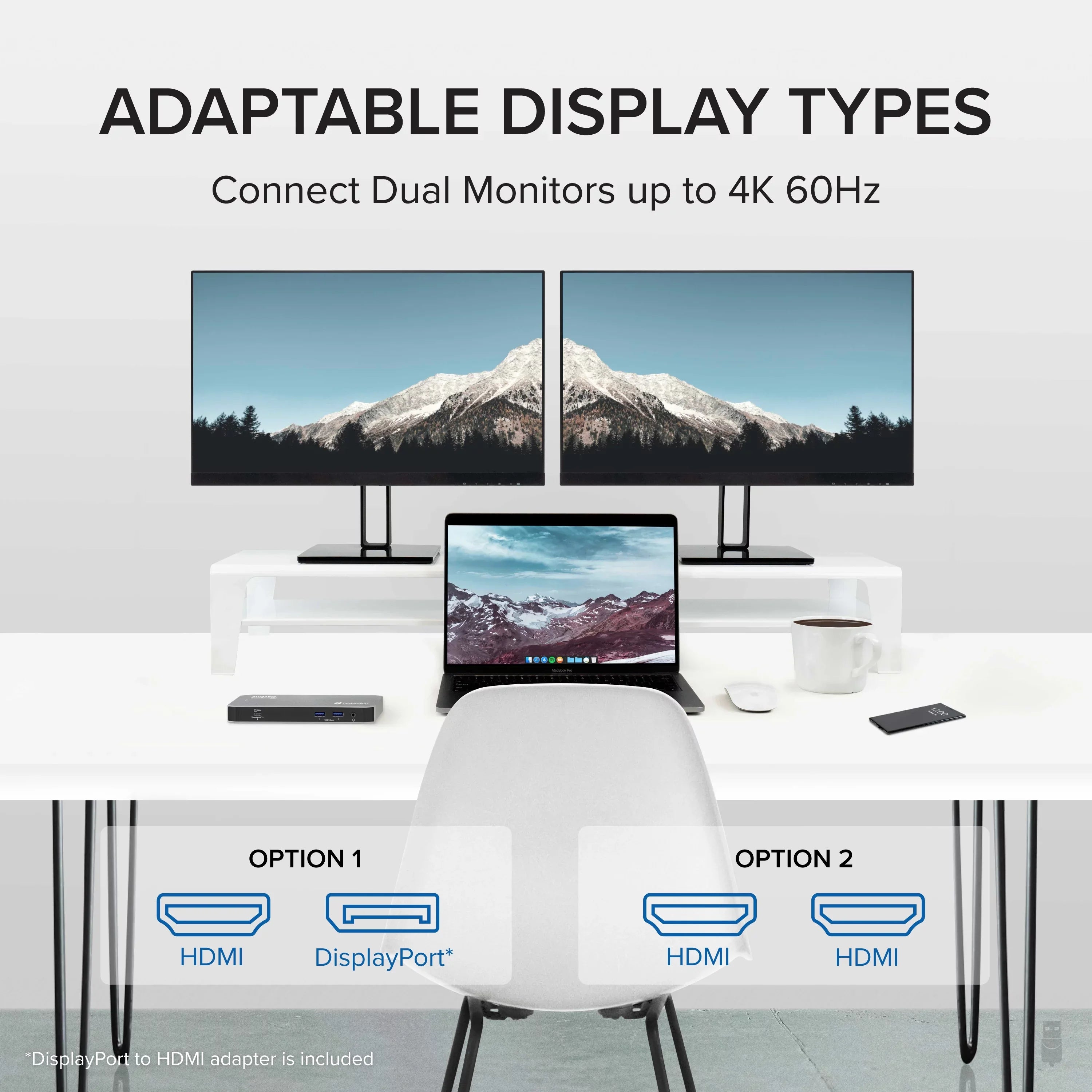Plugable - and Thunderbolt Dock - 40Gbps with 96W Charging, Compatible with Mac and Windows Laptops, DisplayPort and , 2x -, 3x  3.0, Gigabit Ethernet, Audio Jack