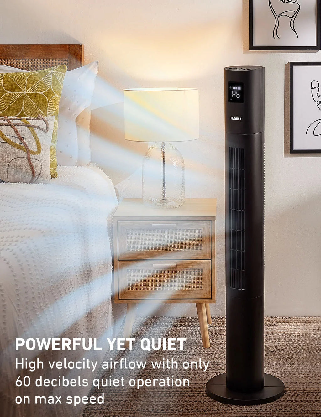 Holmes 45" Digital Stack ”n” Connect Tower Fan With Clearread Display