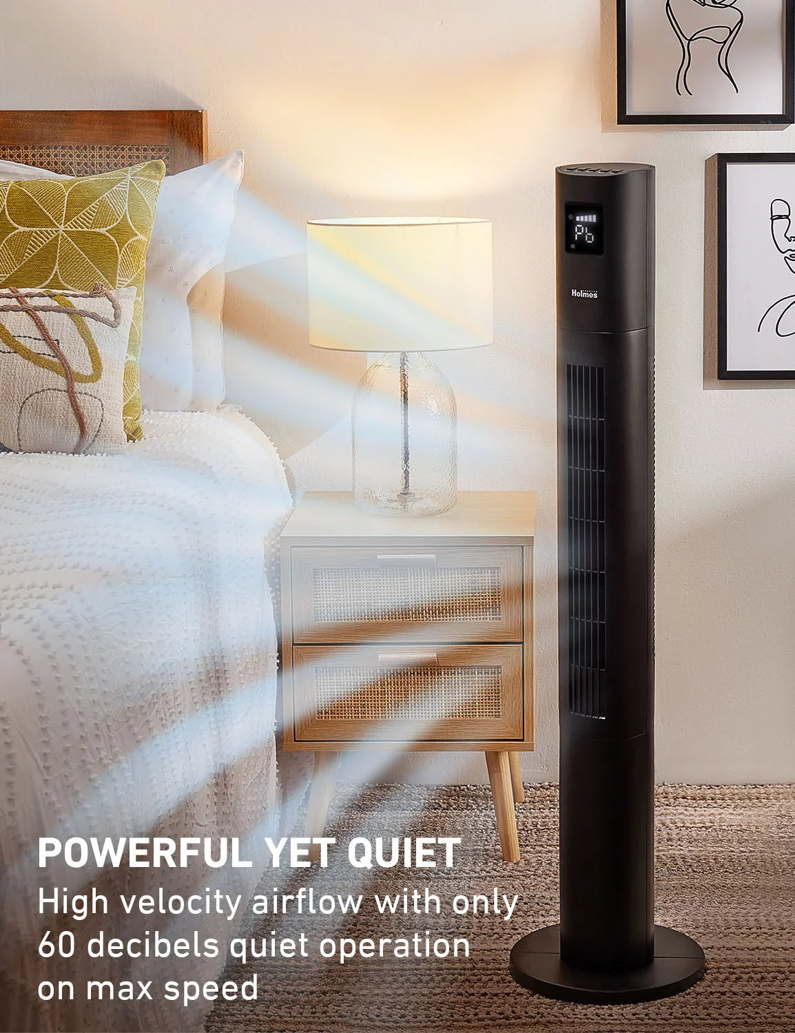 Holmes 45" Digital Stack ”n” Connect Tower Fan With Clearread Display