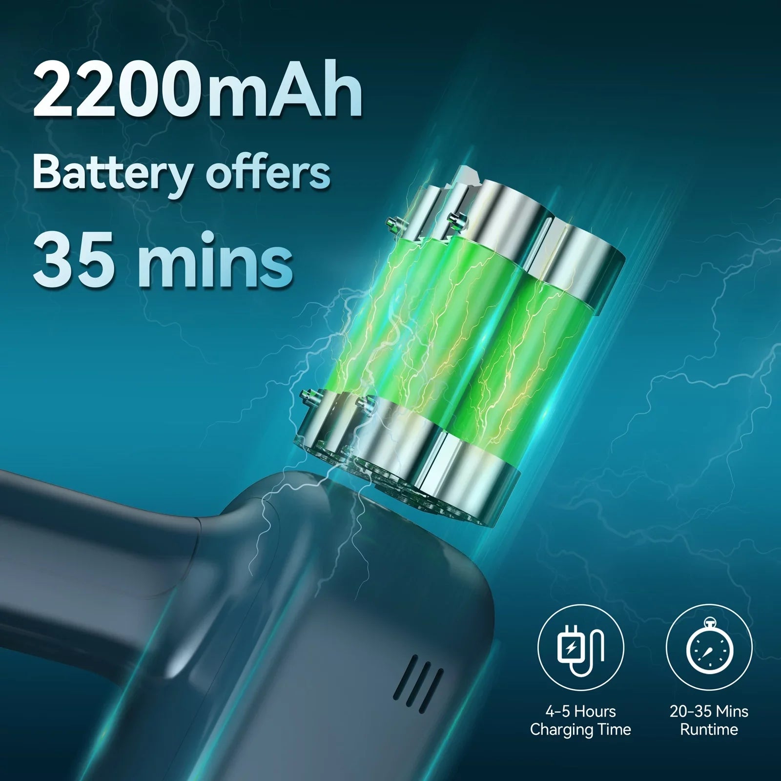 Wnkim Cordless Vacuum Cleaner, 6-in-1 Stick Vacuum with 2200 mAh Battery, Powerful Lightweight Vacuum Cleaner up to 35 Mins Runtime, for Home Hard Floor Carpet Pet Hair,