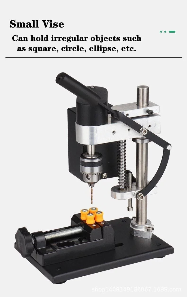 Motor Desktop Bench Drill, Wood Jewelry Metal Plastic Procession, 7-Speed Adjustable Punching Machine