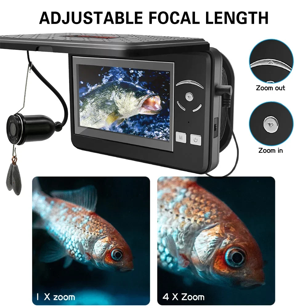 Portable Underwater Fishing Camera Waterproof 720P Fish Finder with  Display Ideal for Sea Boat Fishing