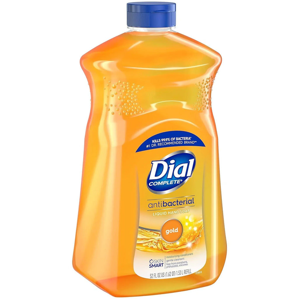 Dial Complete Antibacterial Liquid Hand Soap Refill, Gold, 52 fl Oz Pack of 3