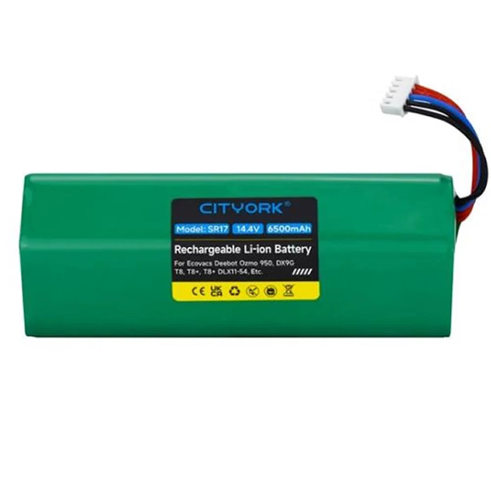 Robot Vacuum Cleaner Li-ion Battery Sweeping Mopping Rechargeable Battery Replacement For Ecovacs Deebot  Ozmo    950    -54-14.8V 6200mAh