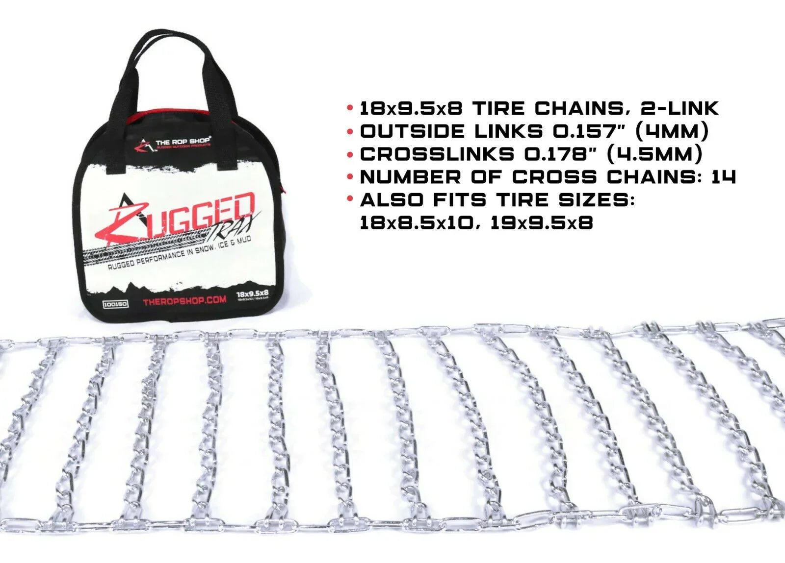 The  Shop | Pair 2 Link Tire Chains 19x9.5x8 For Many Kawasaki Mule Teryx  Vehicle