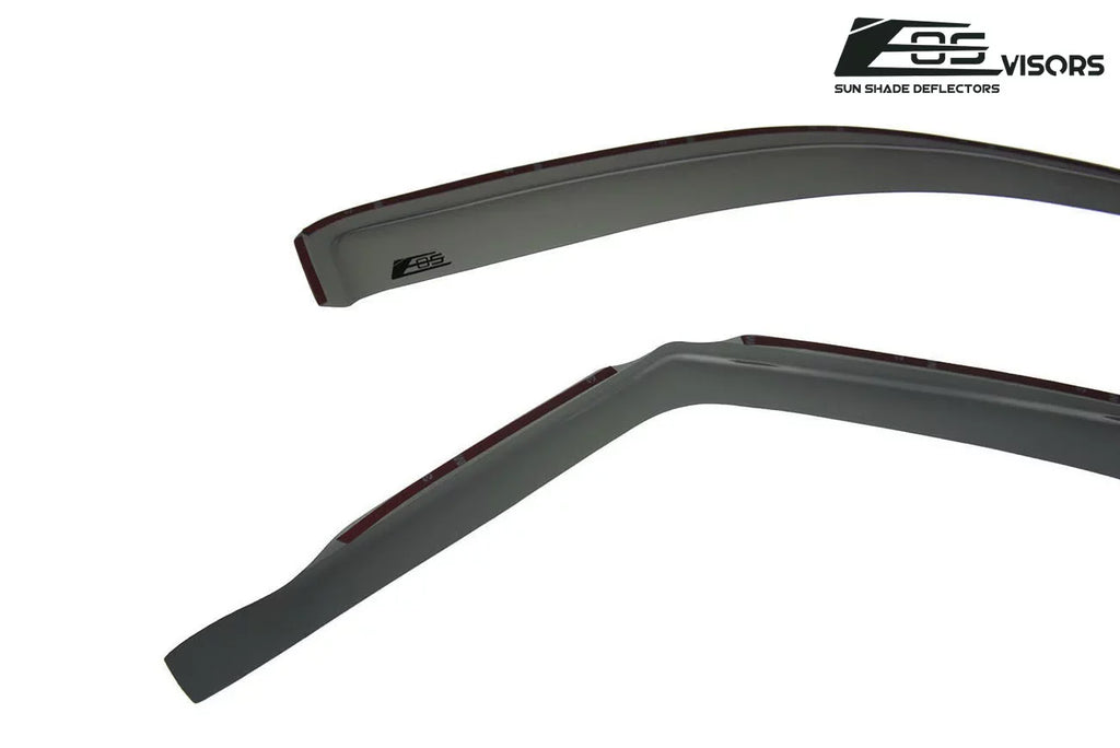 Extreme Online Store for 2009-2014 Ford -150 Crew Cab |  Visors in-Channel Style Smoke Tinted Side Vents Window Deflectors Rain Guards