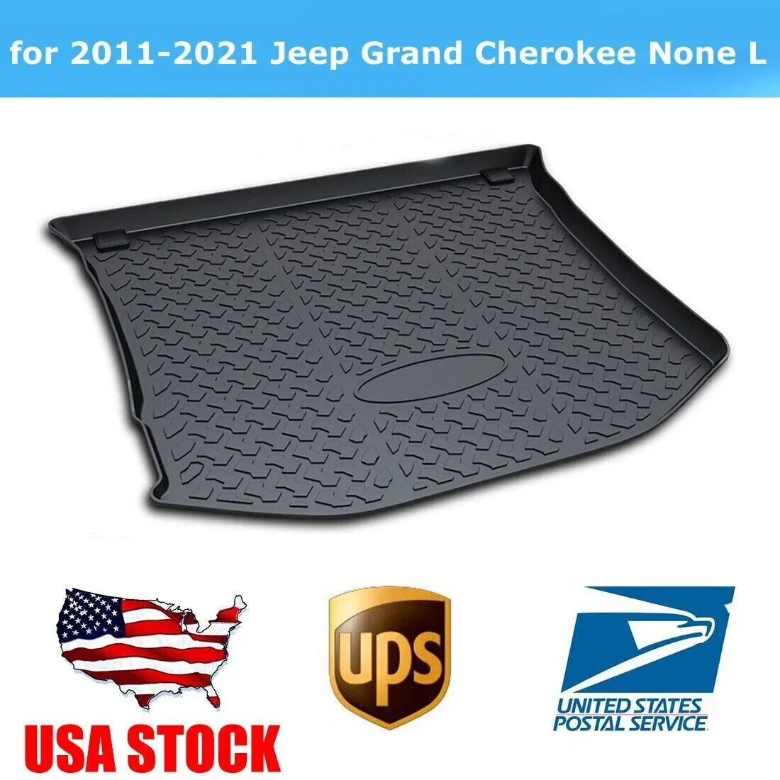 Easy to Clean for 2011-2021 Jeep Grand Cherokee  Rear Cargo Trunk Mats Liner