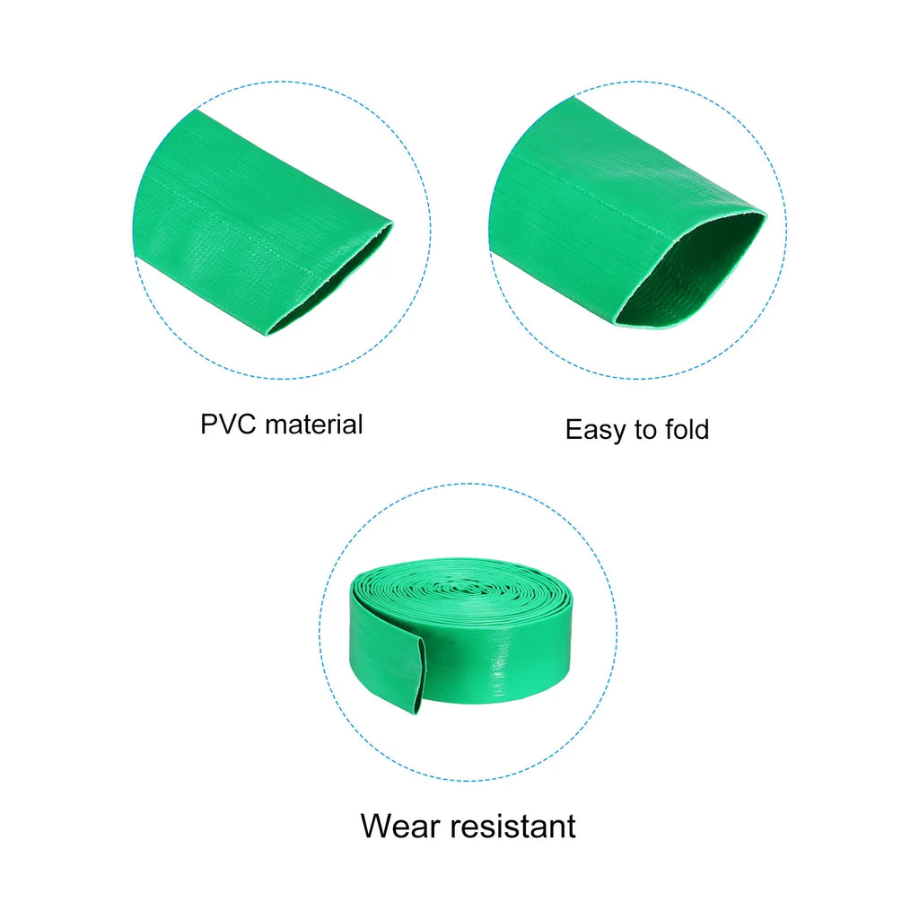Backwash Hose 2" Dia 25ft 0.3MPa High Pressure  Reinforced Discharge Hoses for Swimming Pool