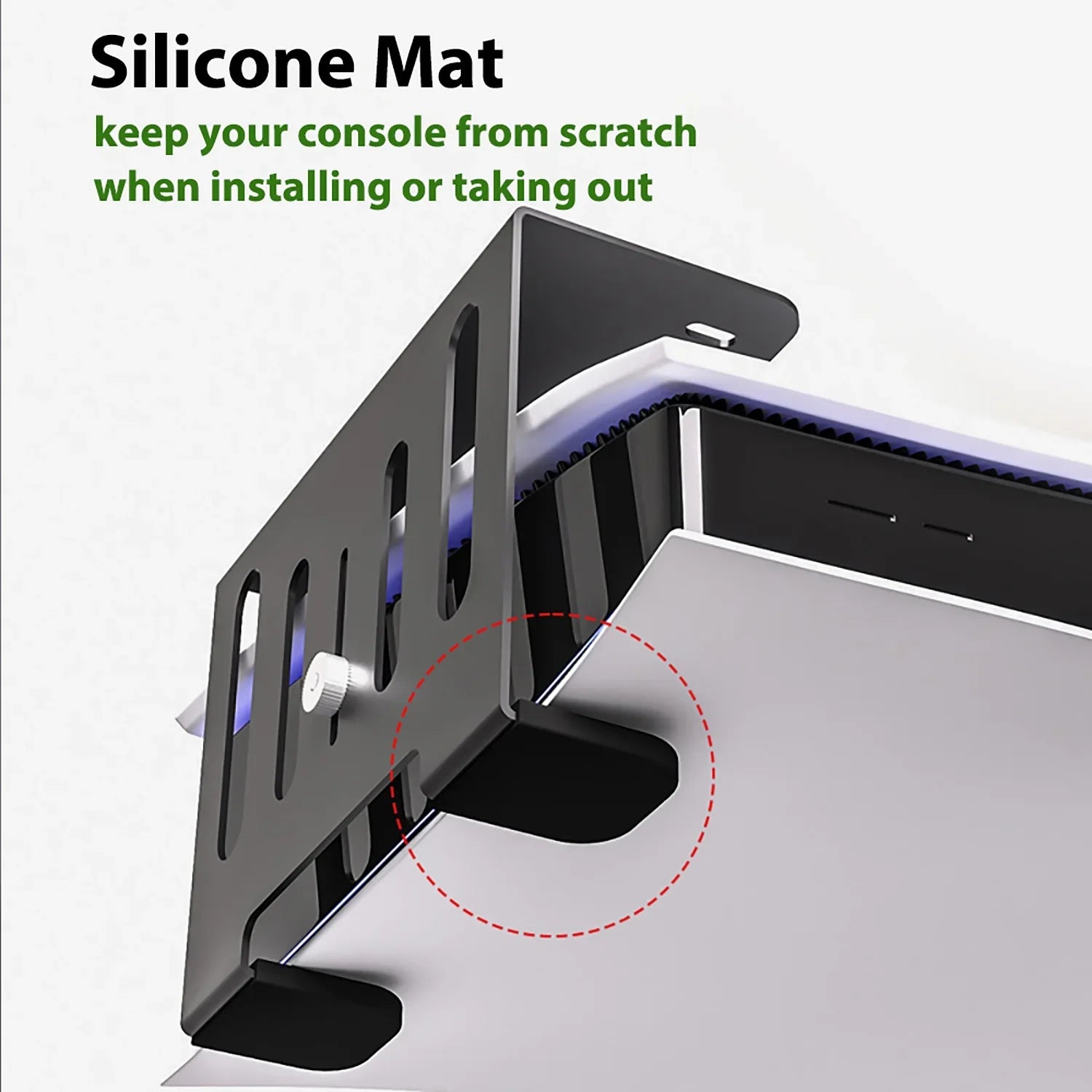 Liboer Under Desk Holder for  Console, Strong Metal Material, Save Space Mounting, Black