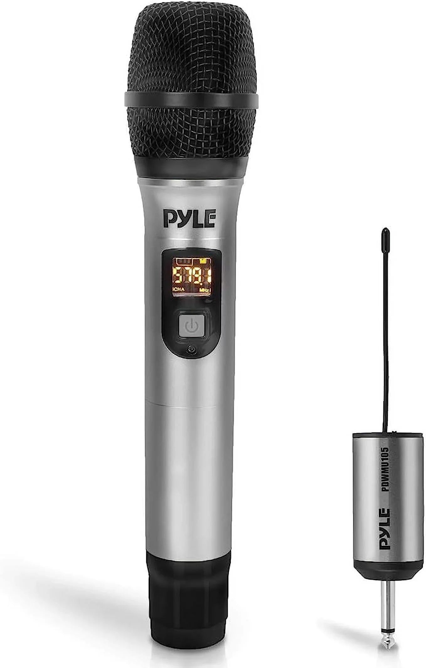 Pyle Professional Battery Operated Handheld Dynamic Unidirectional Cordless  Mic Transmitter Set