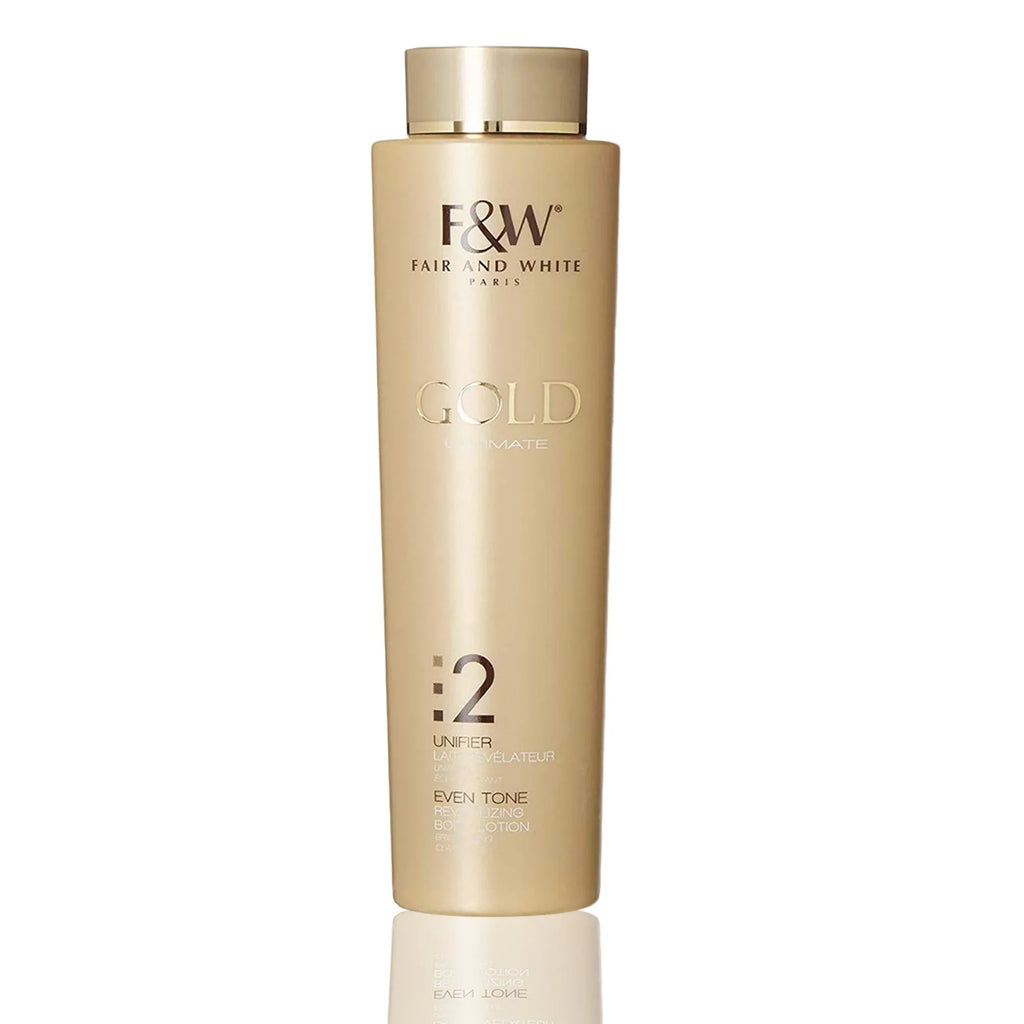 Fair & White 2: Gold Revitalizing Body Lotion - 500ml/17.6 fl oz - For Uneven Skin Tone, Ideal for All Skin Types