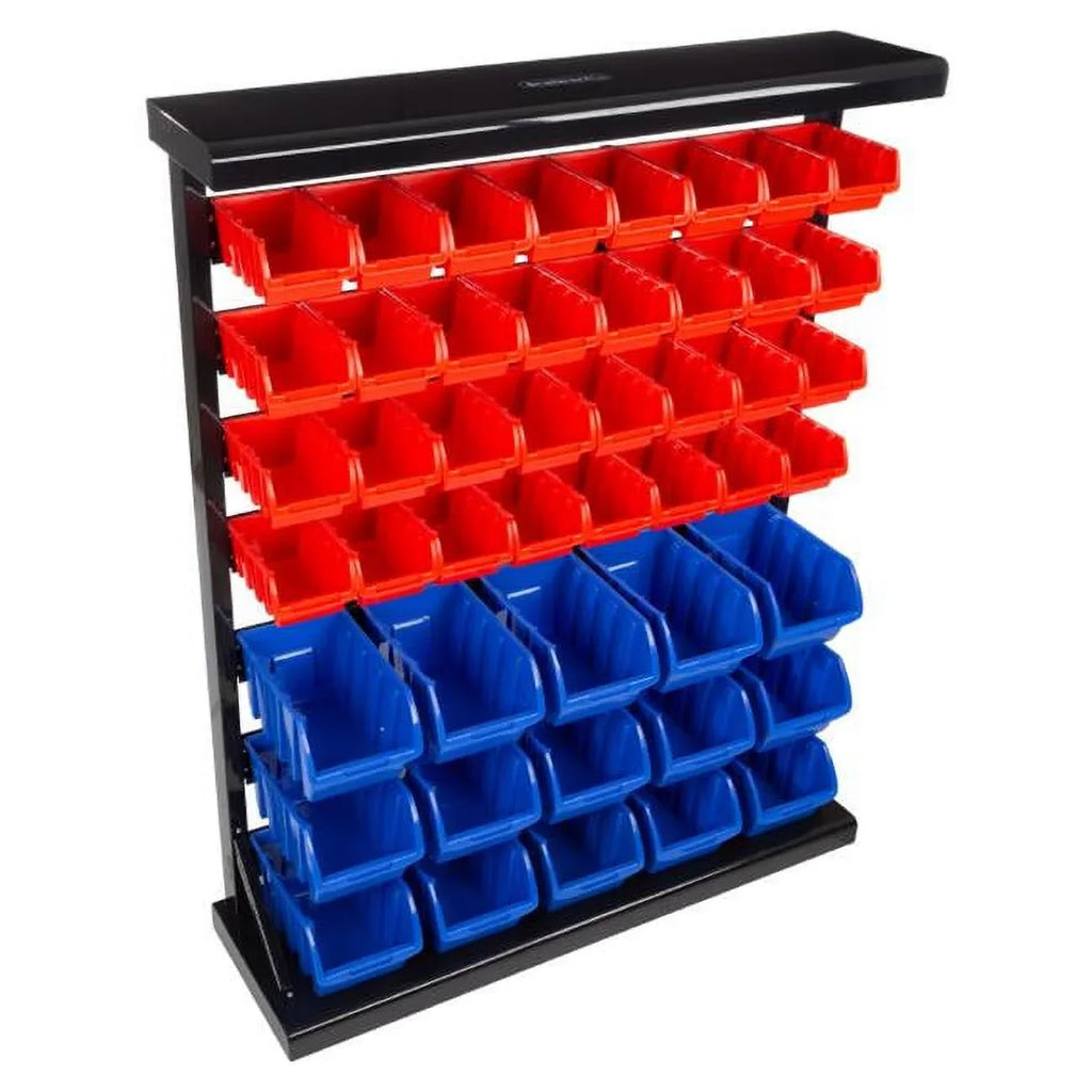Stalwart 75- 47 Bin Storage Rack Organizer-Wall Mountable Container with Removeable Drawers for Tools