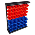 Stalwart 75- 47 Bin Storage Rack Organizer-Wall Mountable Container with Removeable Drawers for Tools