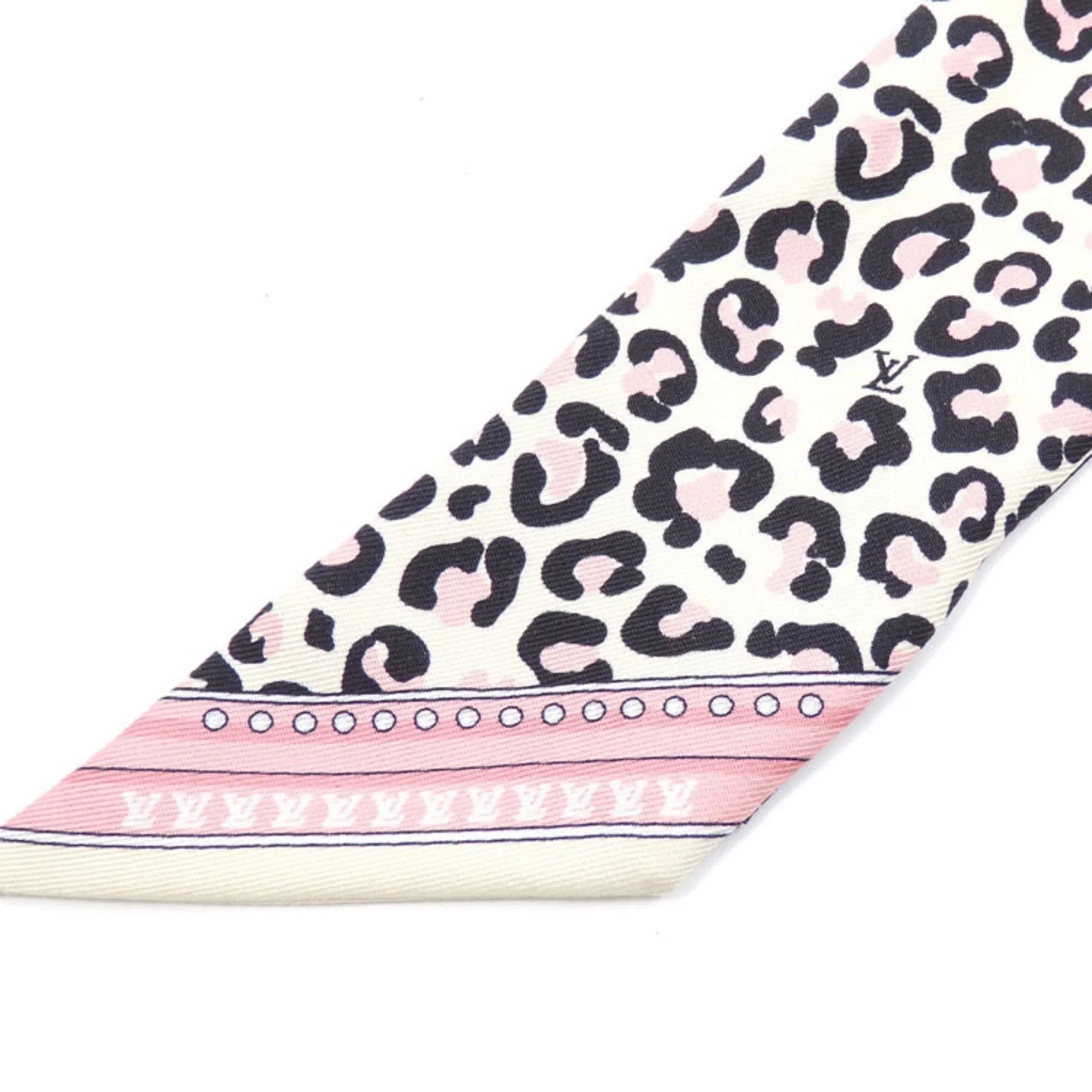 Pre-Owned Louis Vuitton Scarf Muffler Bandeau  Wild at Heart Women's Multicolor Silk Leopard Print  (Good)