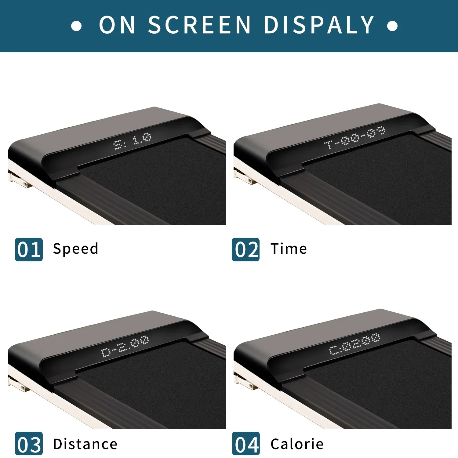 Portable Treadmill Under Desk Walking Pad Flat Slim Treadmill with  Display & Sport , Running Machine for Apartment and Small Space without Assembling Black