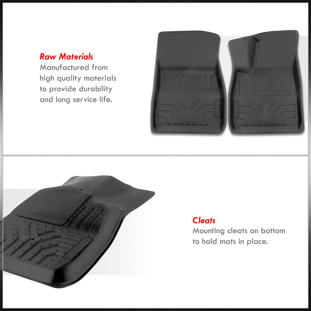 Distributors All Weather Season Proof Protection Guard  Rubber Floor Mats Liner Front & Rear Set Compatible/Replacement For Tesla Model 3 2017 2018 2019 2020 2021 2022 2023 17 18 19 20 21 22 23