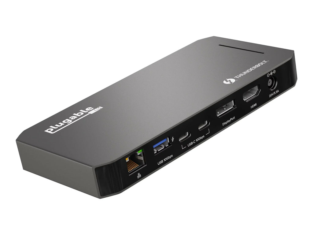 Plugable - and Thunderbolt Dock - 40Gbps with 96W Charging, Compatible with Mac and Windows Laptops, DisplayPort and , 2x -, 3x  3.0, Gigabit Ethernet, Audio Jack