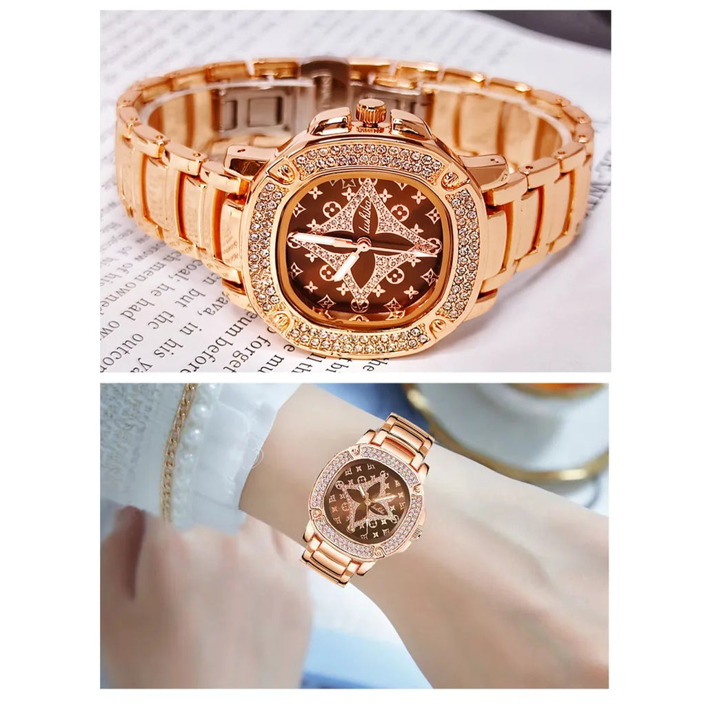 Back To School Supplies Sale Women's Rose Gold Tone Bracelet Watch Christmas Day Gift