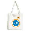 Blue Plug Cable Charging Cable Pattern Expression Sack Canvas Tote Shoulder Bag