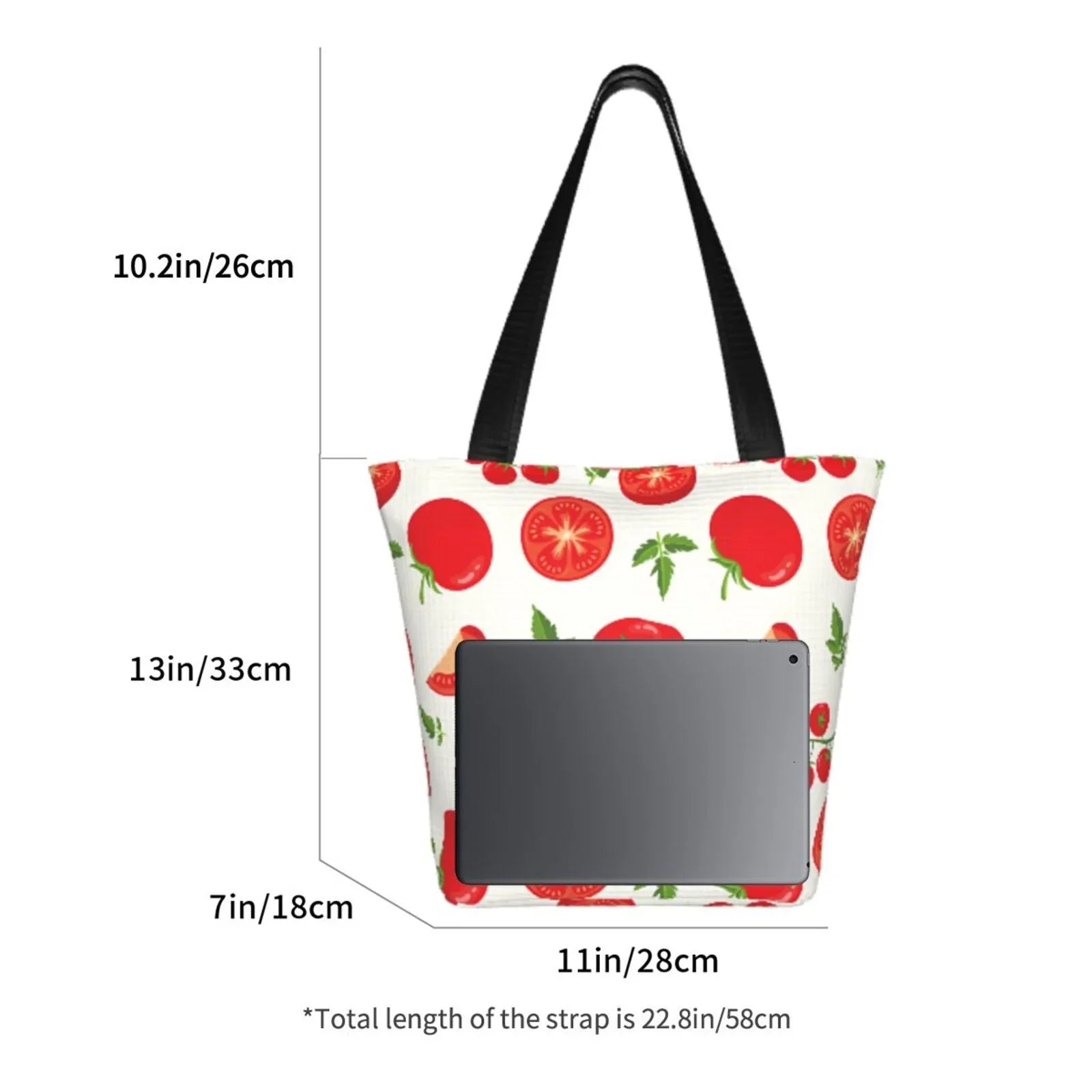 Lukts Fresh Red Tomato Tote Bag,Shoulder Bag Women' Hobos Handbags Large Capacity Shopping Bag