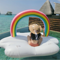 Giant Inflatable Pool Float Rainbow Island Summer Swimming Pool Beach Party Lounge Raft Decorations Toys for Adults Kids