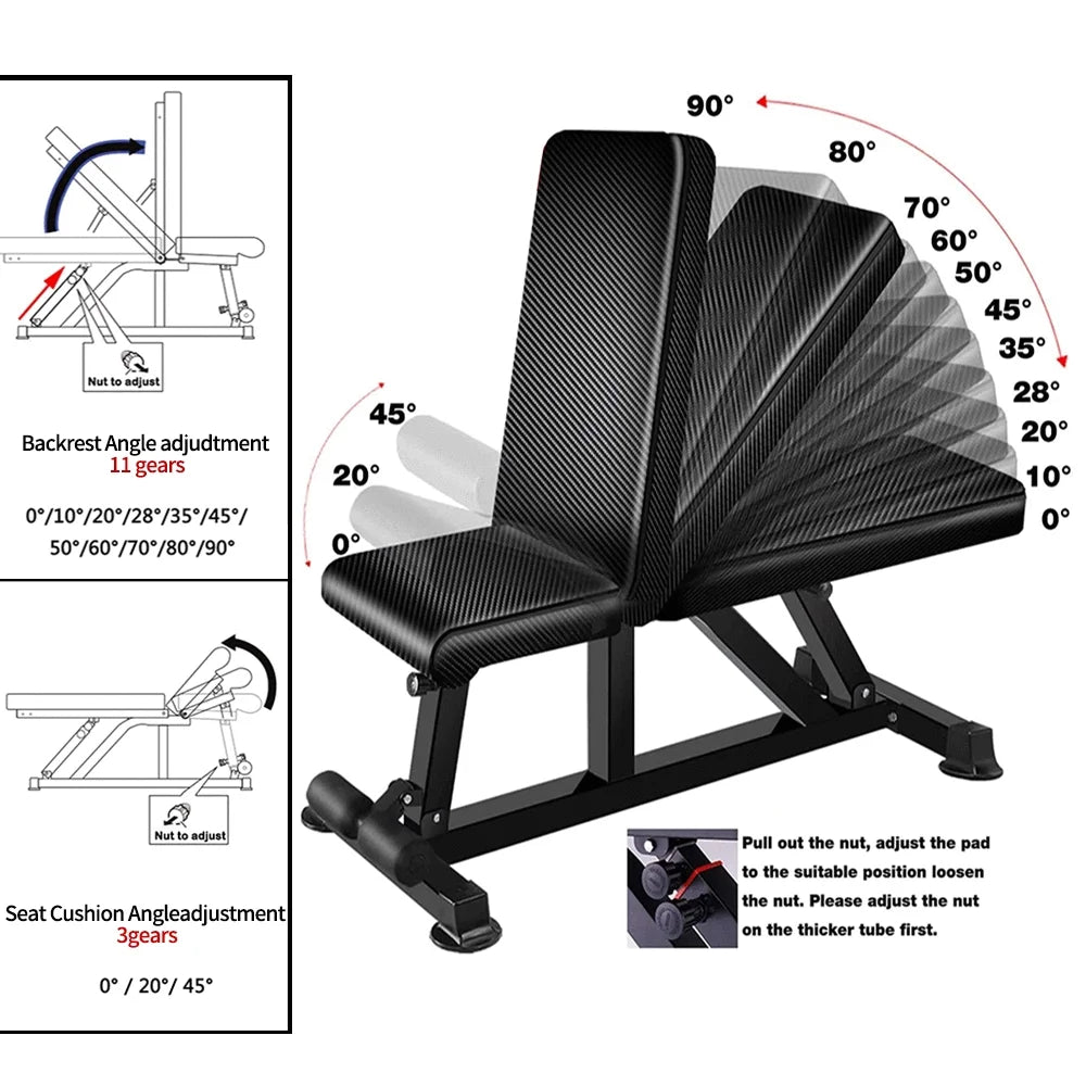 Adjustable Weight Bench, Exercise Dumbbells Bench for Full Body Workout,Foldable Workout Bench for Home Gym 700LB