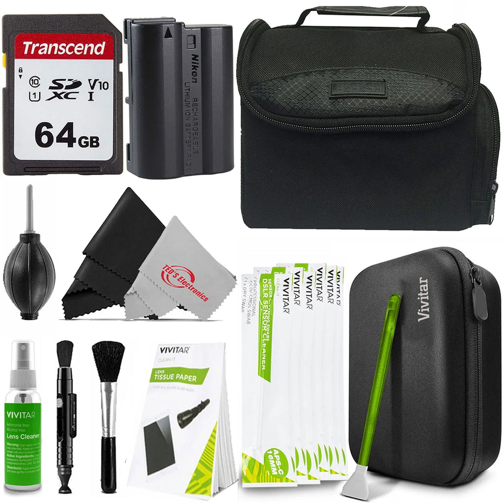 New Genuine Nikon -EL15c Rechargeable Lithium-Ion Battery with All You Need Accessory Kit for Nikon