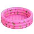 Inflatable Baby Pool,Swimming Pool for Kids,Toddler 3 Rings Blow Up  Round Padding Pool for Babies Outside Family 51"x13" (Pink)