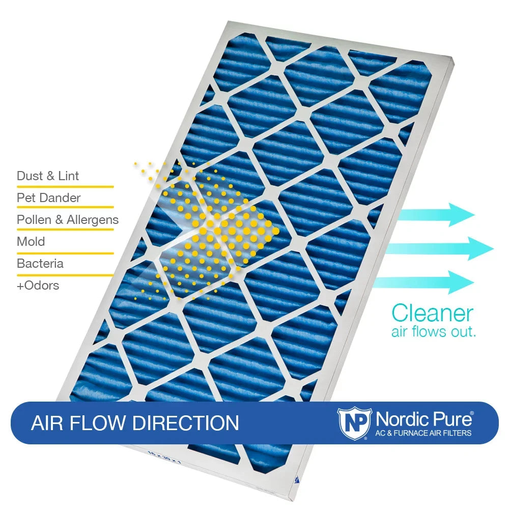 25x25x1 (24_1/2x24_1/2) Pleated Air Filters  7 Plus Carbon 3 Pack