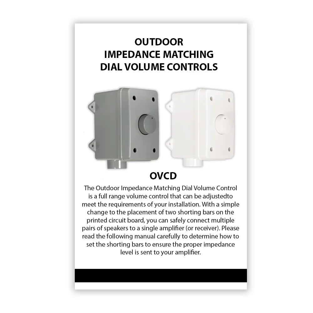 Theater Solutions  Outdoor Volume Controls White Weatherproof 4 Piece Set
