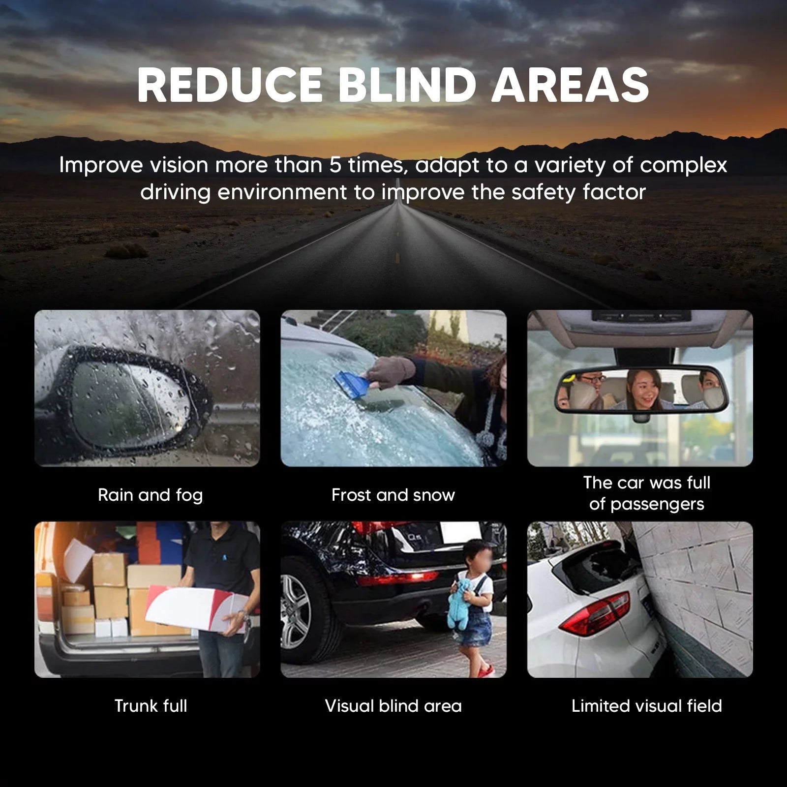 Car Rear View Mirror Camera Dual Dash Cam  Video Recorder Driving Recorder with Night Vision Panoramic Rearview Mirror with 4K 12" Full Touch Screen