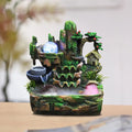 ZhdnBhnos Indoor Tabletop Fountain With Atomizer & Led Light Rockery Waterfall Home Office Fengshui Decoration