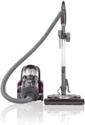 Friendly Lightweight Bagless Compact Canister Vacuum, , Extended Telescoping Wand, Retractable Cord and 2 Cleaning Tools, Pet PowerMate + 2 Motor Power, Purple