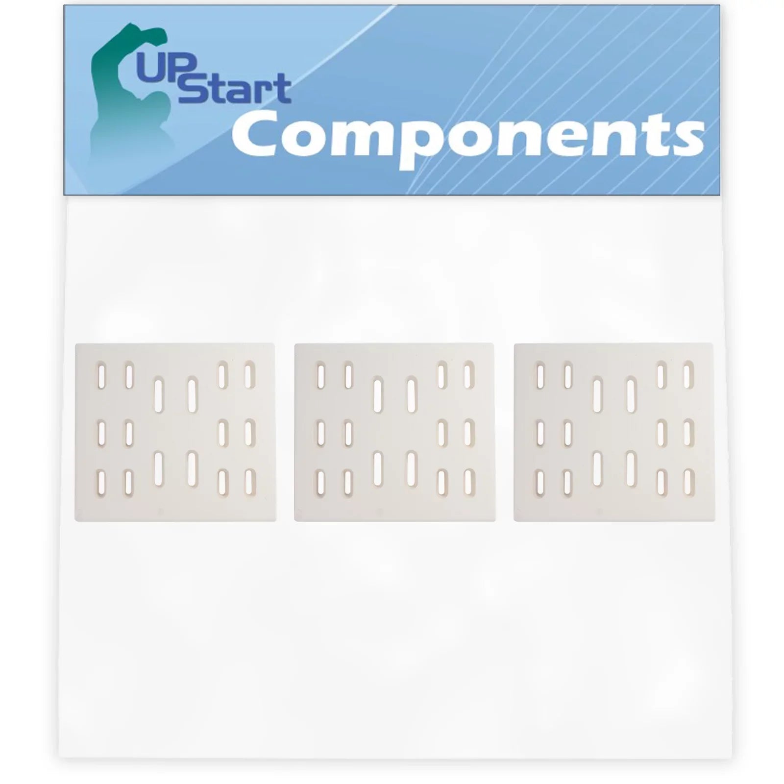 3-Pack  Grill Heat Shield Plate Tent Replacement Parts for Bakers Chefs Regal04CLP - Compatible Barbeque Ceramic Flame Tamer, Guard, Deflector, Flavorizer Bar, Vaporizer Bar, Burner Cover 8"