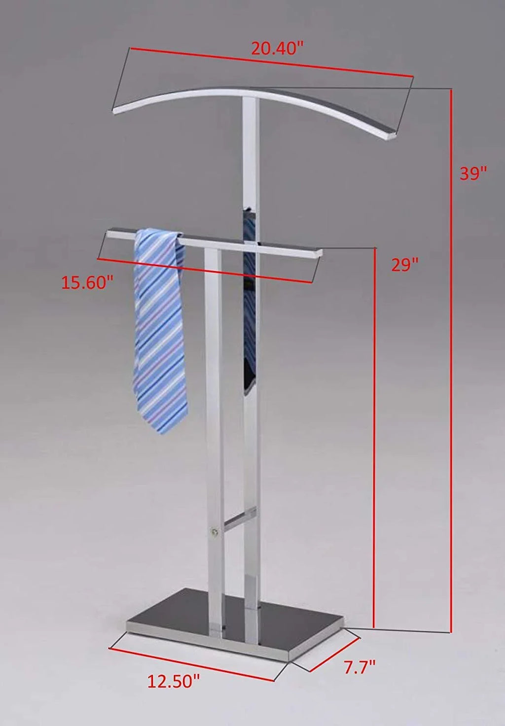 Kings Brand Furniture Chrome Metal Suit Rack Valet Stand