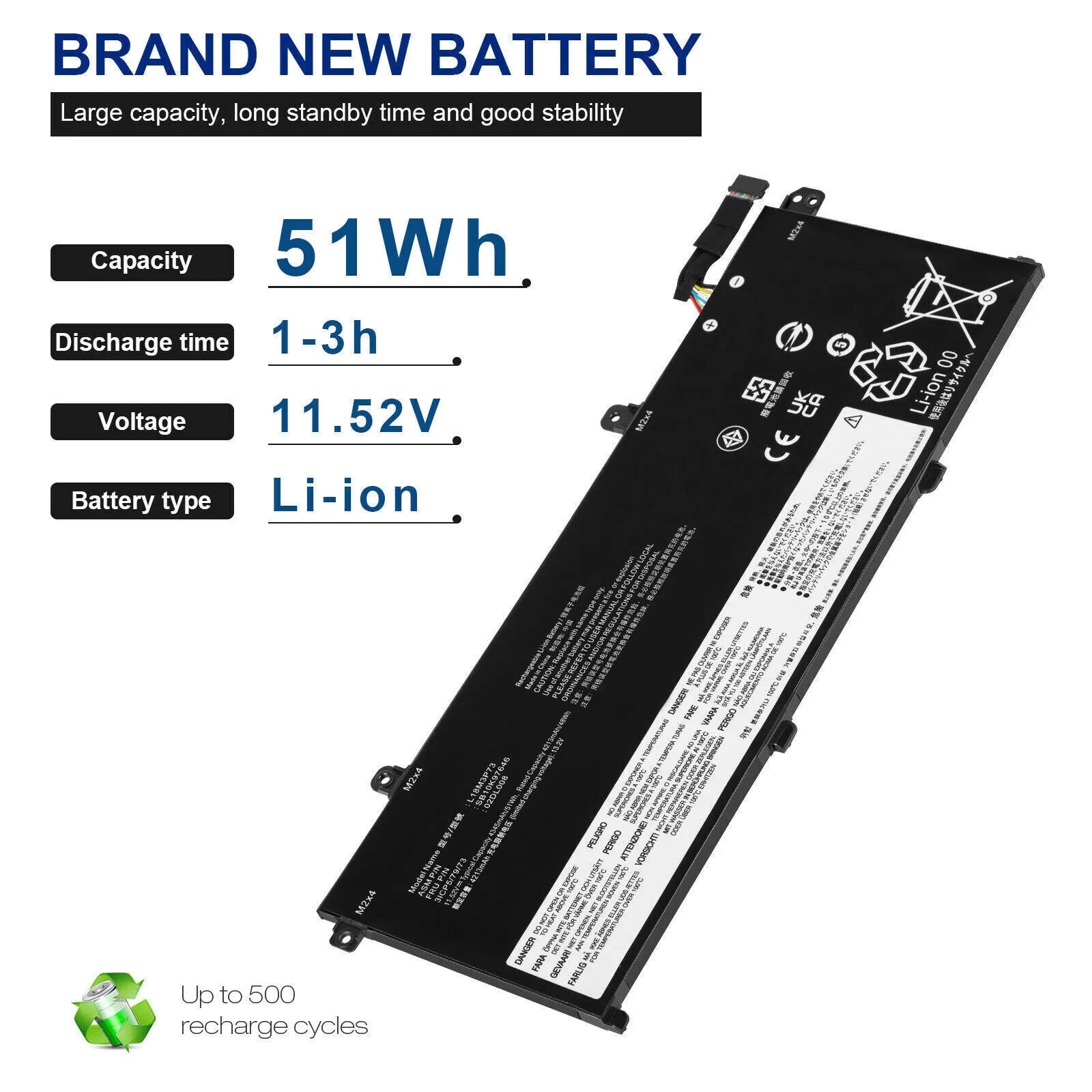 New Laptop Battery For Lenovo   P14s  5B10W13907 5B10W13906