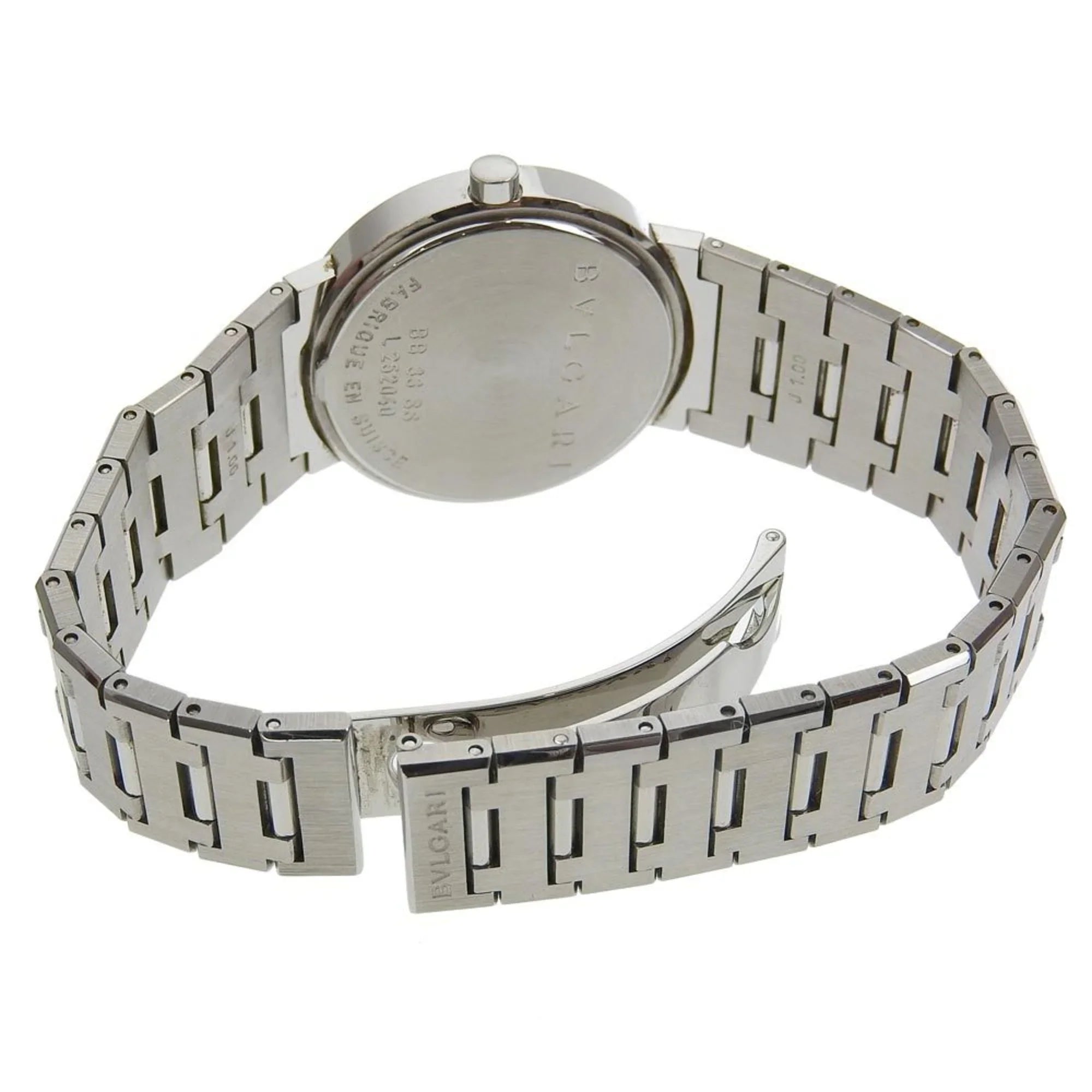 Pre-Owned Bvlgari  Watch  Stainless Steel Quartz Analog Display Black Dial Bulgari Men's  (Fair)